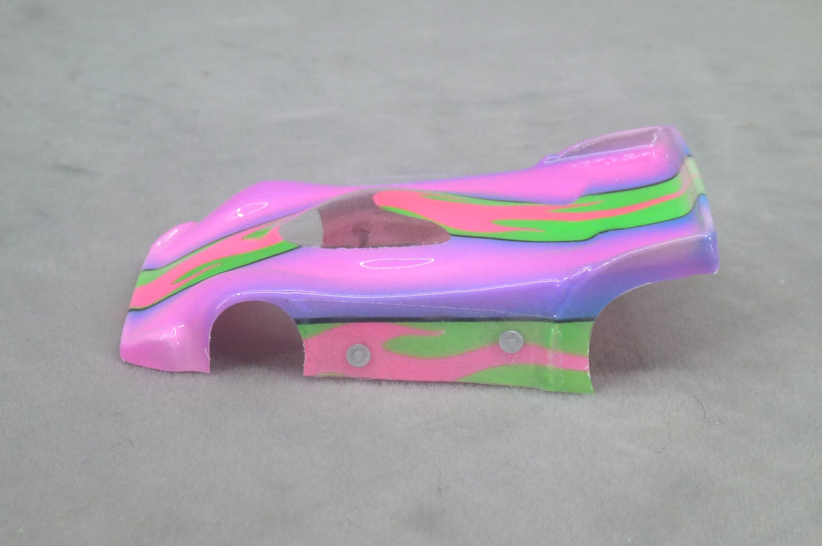 Spectrum Flame (Purple/Green/Orange) - Professionally Painted Lexan HO Slot Car Body
