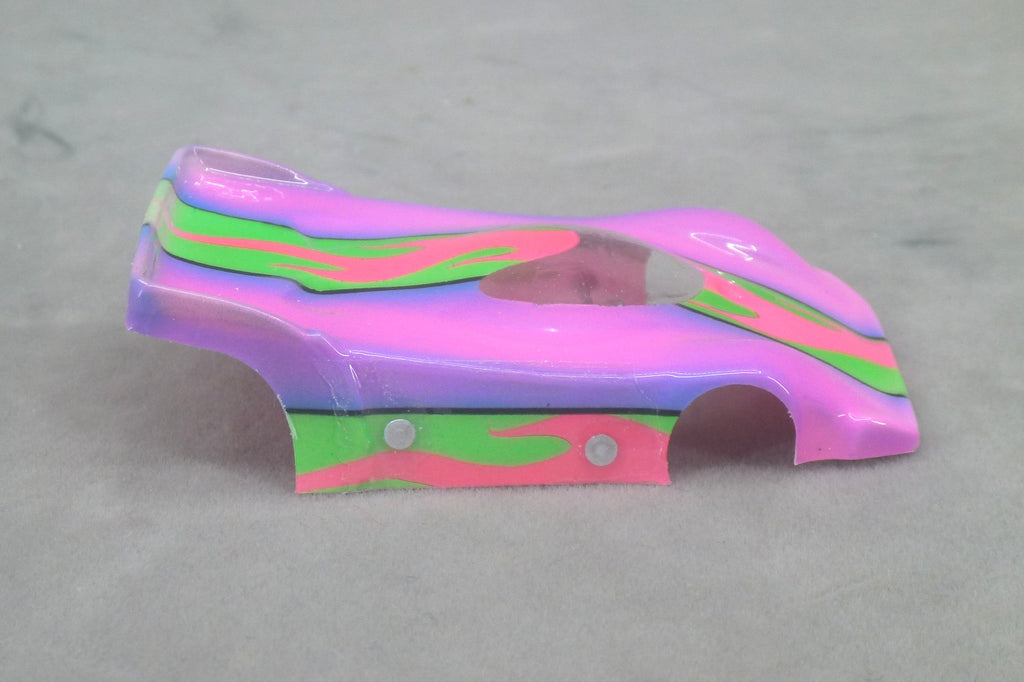 Spectrum Flame (Purple/Green/Orange) - Professionally Painted Lexan HO Slot Car Body