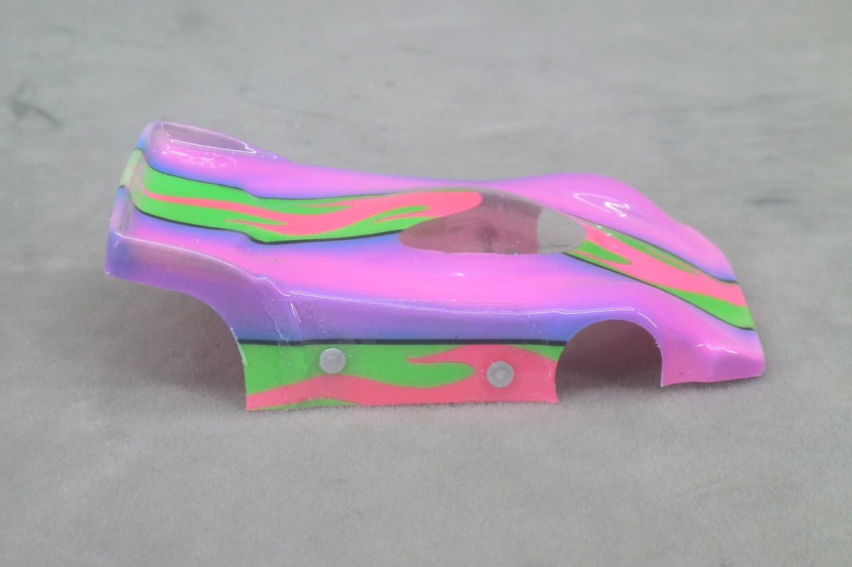 Spectrum Flame (Purple/Green/Orange) - Professionally Painted Lexan HO Slot Car Body