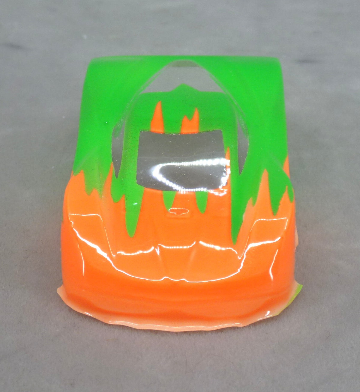 Spectrum Flame (Orange/Green) - Professionally Painted Lexan HO Slot Car Body
