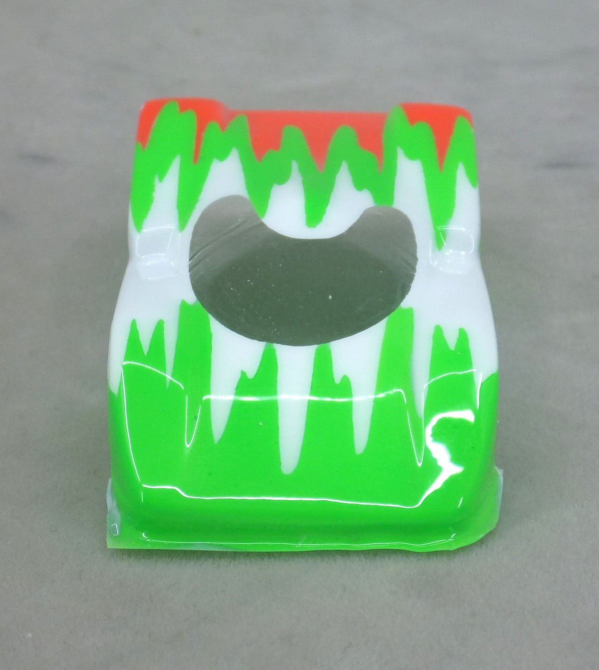 Spectrum Flame (Green/White/Orange) - Professionally Painted Lexan HO Slot Car Body