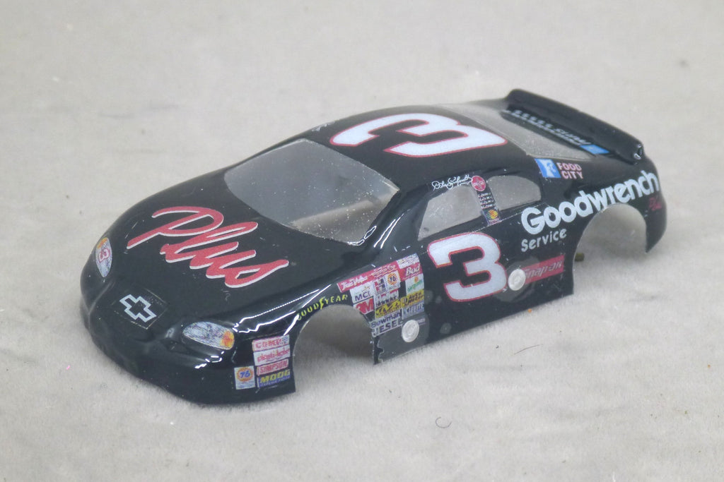 NASCAR (Goodwrench #3-Black) - Professionally Painted Lexan HO Slot Car Body