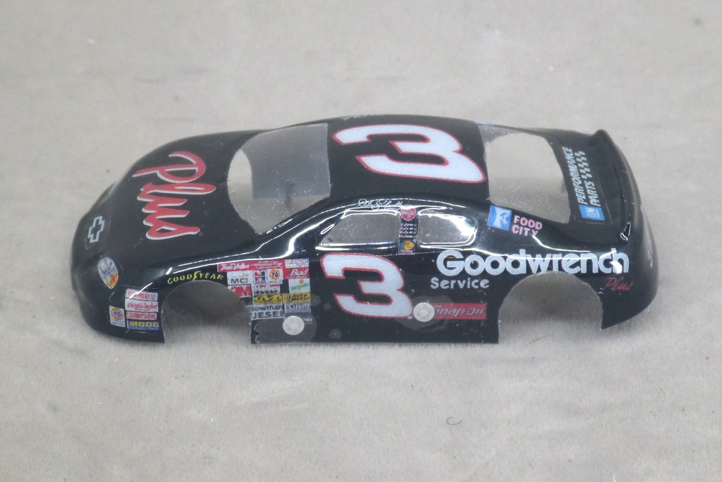 NASCAR (Goodwrench #3-Black) - Professionally Painted Lexan HO Slot Car Body