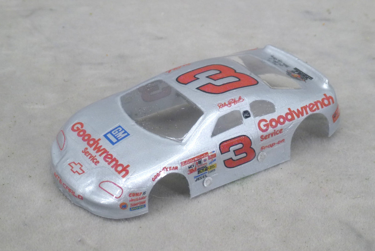 NASCAR (Goodwrench #3-Silver) - Professionally Painted Lexan HO Slot Car Body