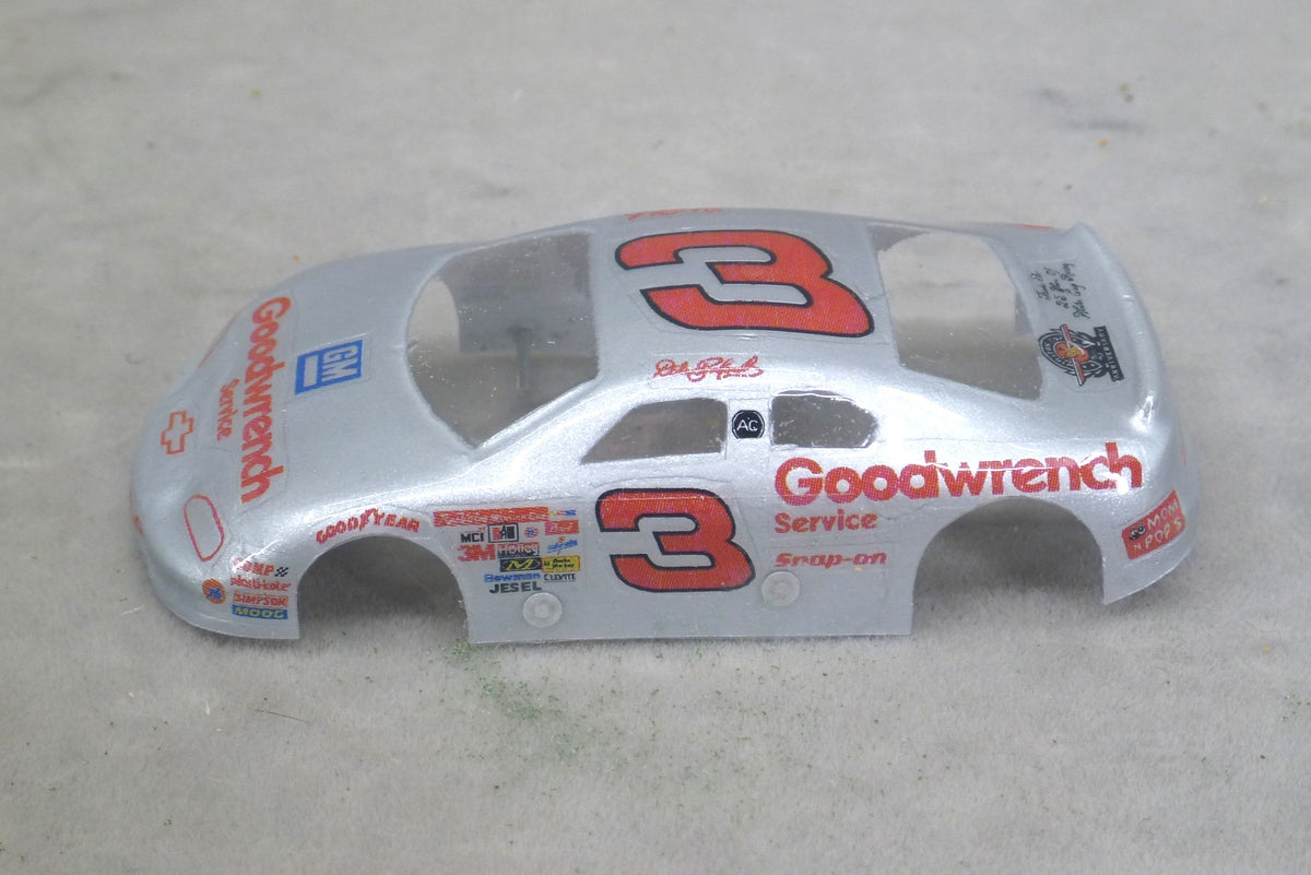 NASCAR (Goodwrench #3-Silver) - Professionally Painted Lexan HO Slot Car Body