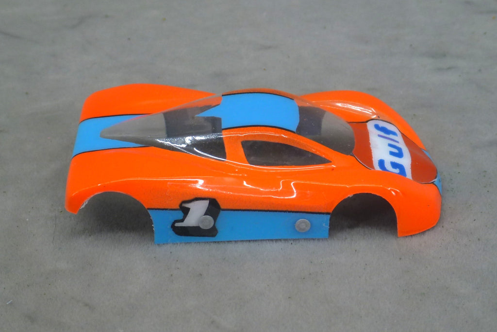 Gulf Car (Orange) - Professionally Painted Lexan HO Slot Car Body
