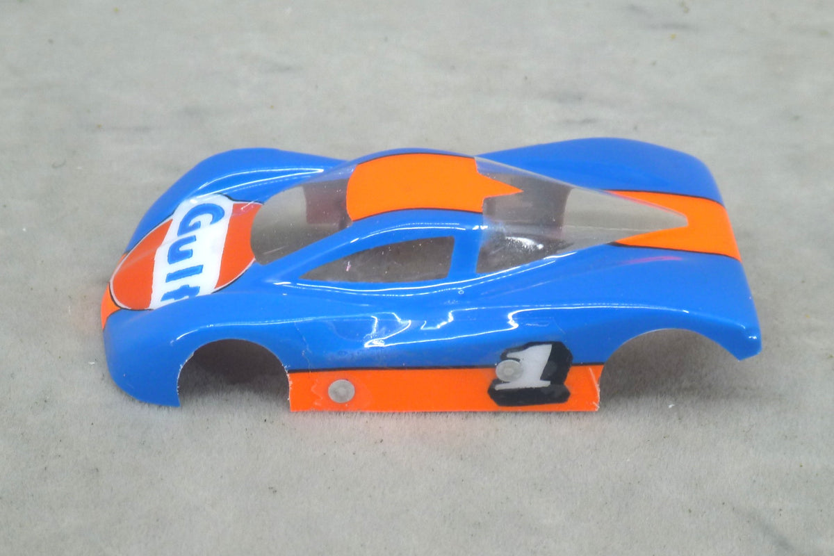 Gulf Car (Darker Blue) - Professionally Painted Lexan HO Slot Car Body