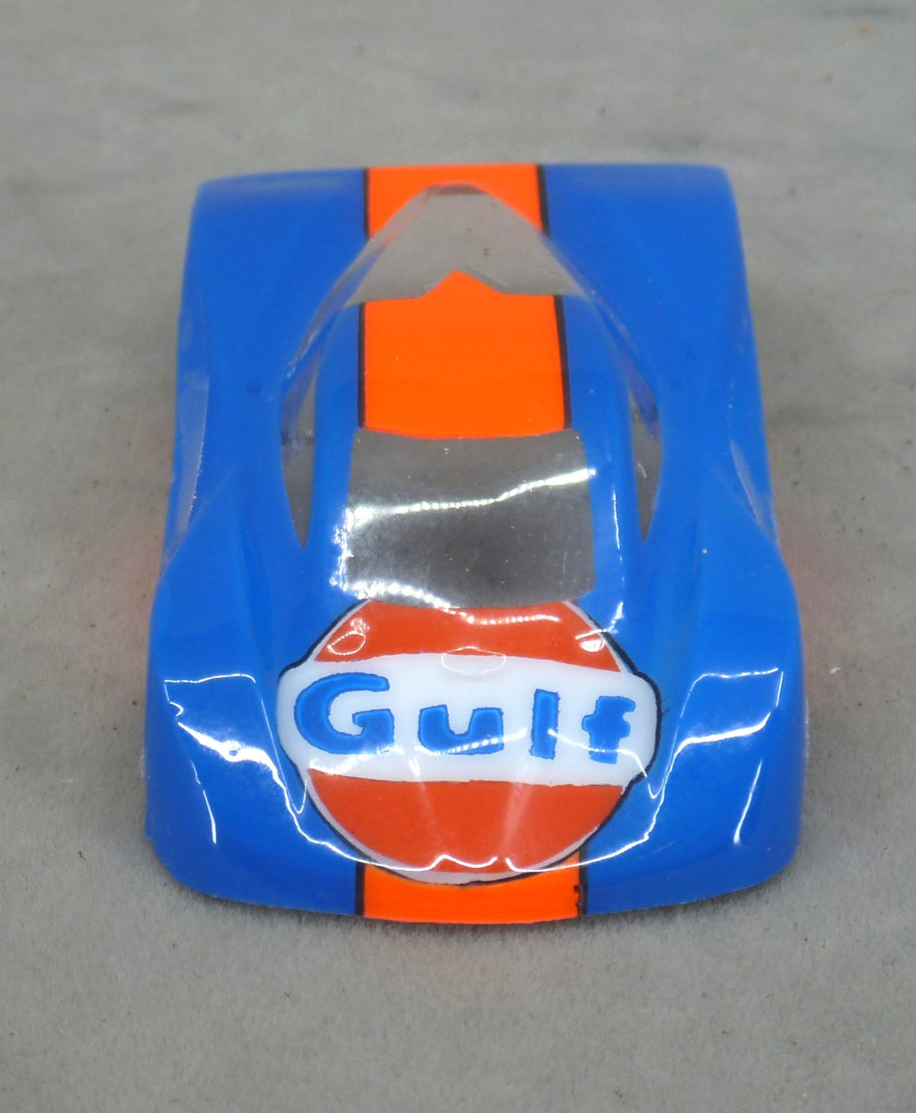 Gulf Car (Darker Blue) - Professionally Painted Lexan HO Slot Car Body