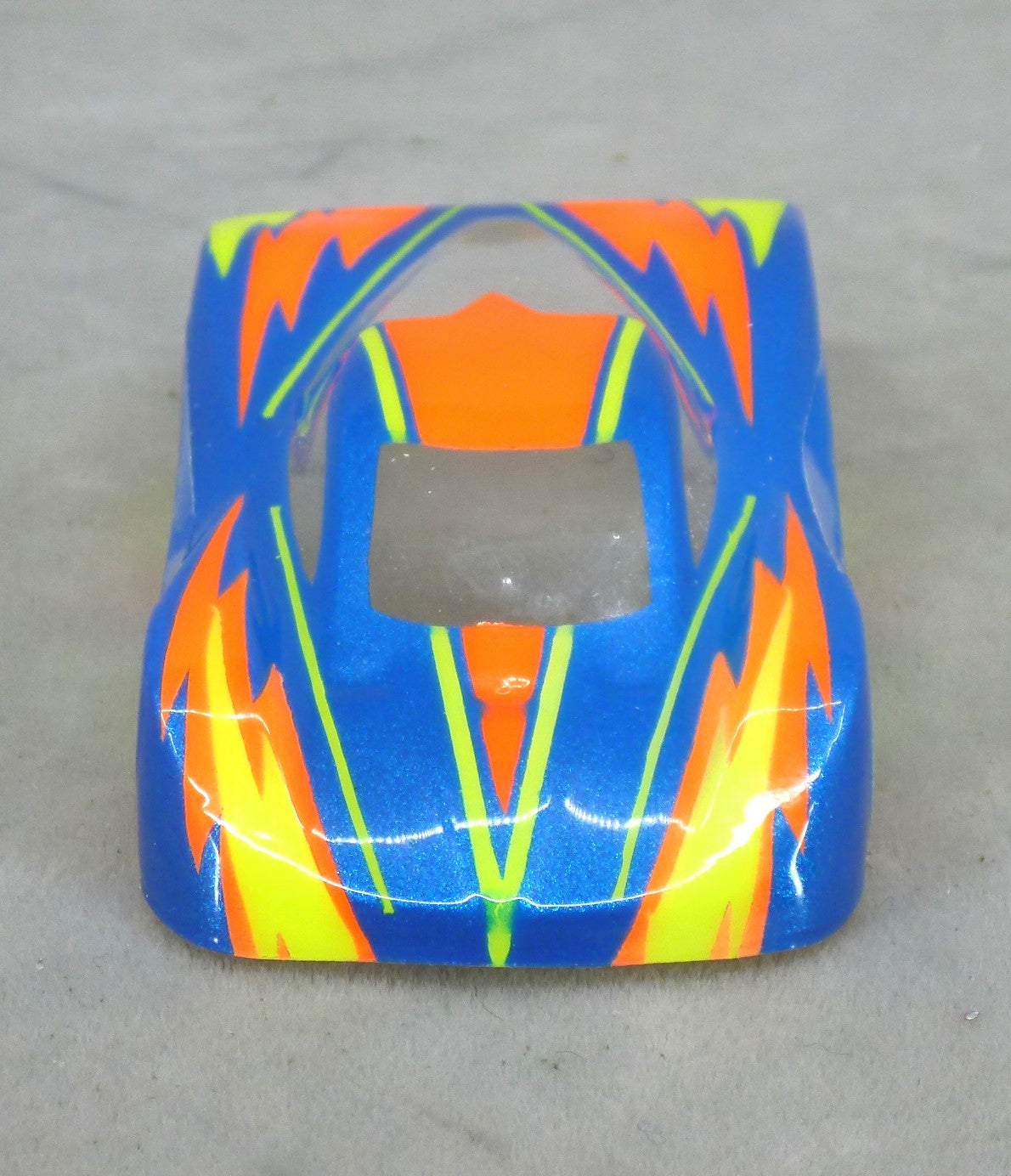 Dazzle (Yellow/Orange on Dark Blue Body) - Professionally Painted Lexan HO Slot Car Body
