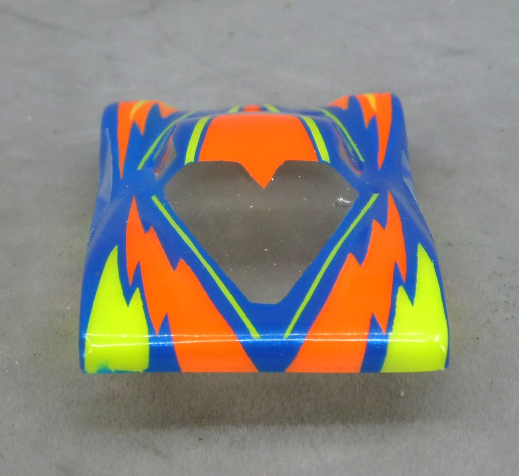 Dazzle (Yellow/Orange on Dark Blue Body) - Professionally Painted Lexan HO Slot Car Body