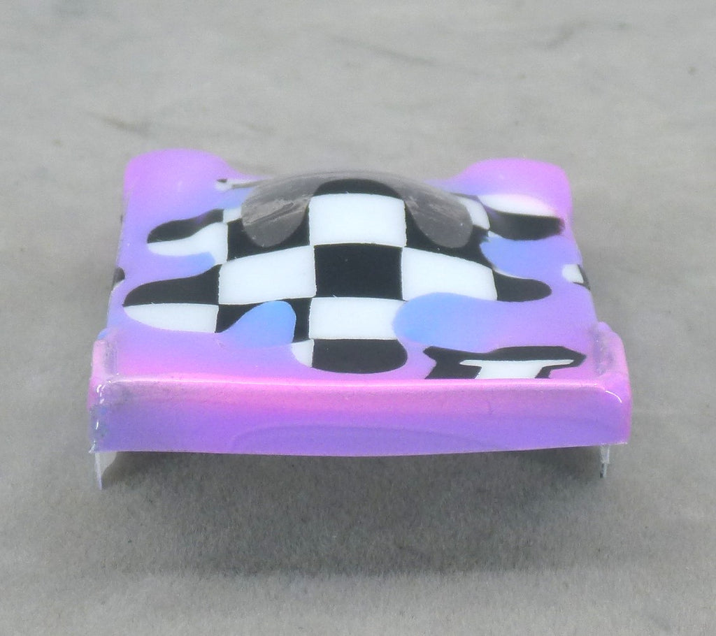Checkerboard Blob (Purple) - Professionally Painted Lexan HO Slot Car Body