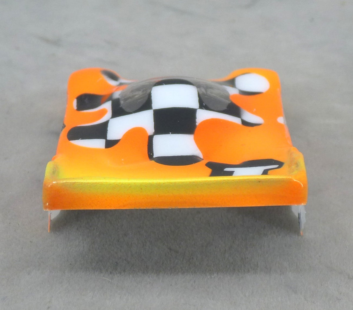 Checkerboard Blob (Yellow to Orange) - Professionally Painted Lexan HO Slot Car Body