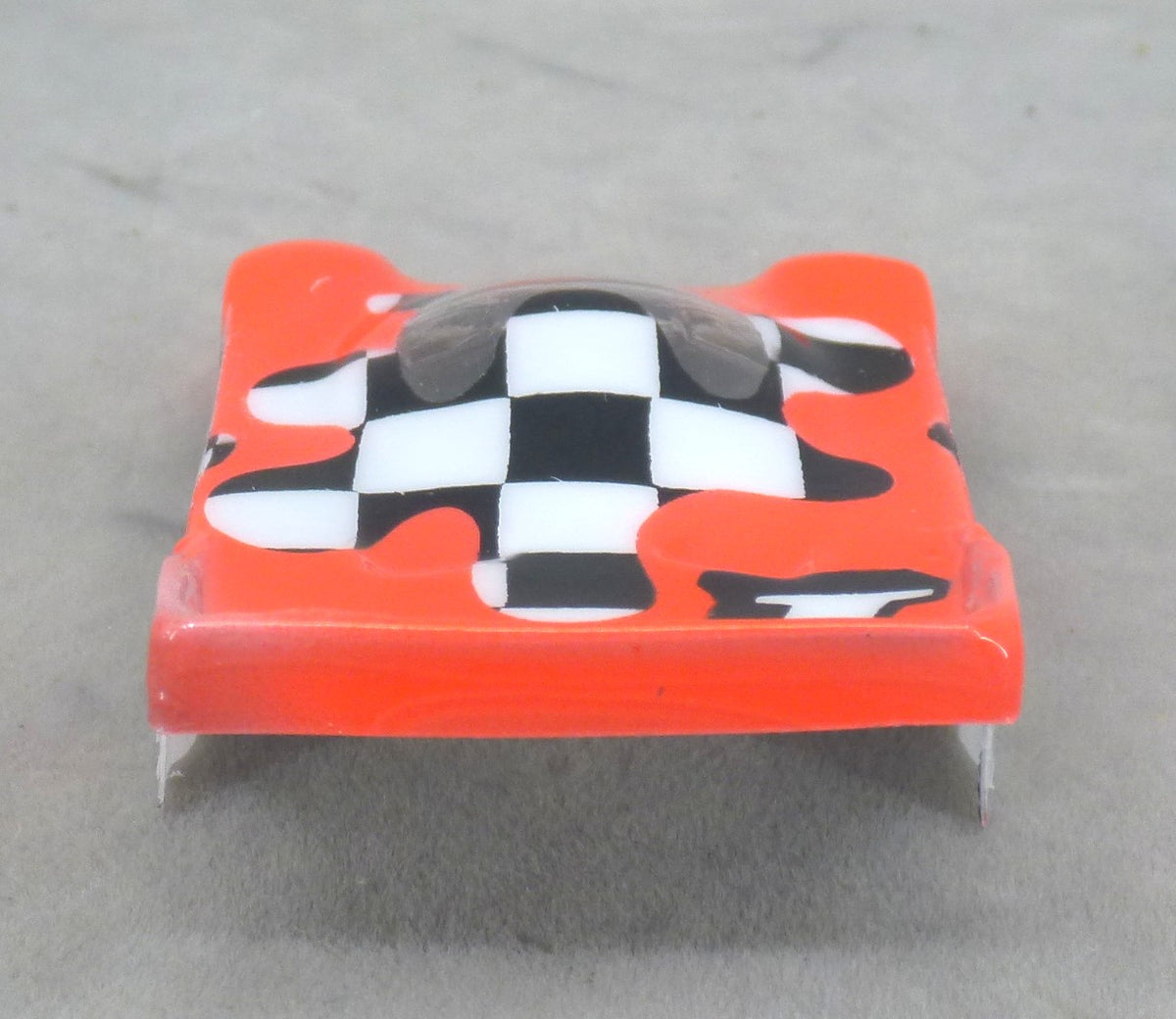 Checkerboard Blob (Hot Red) - Professionally Painted Lexan HO Slot Car Body