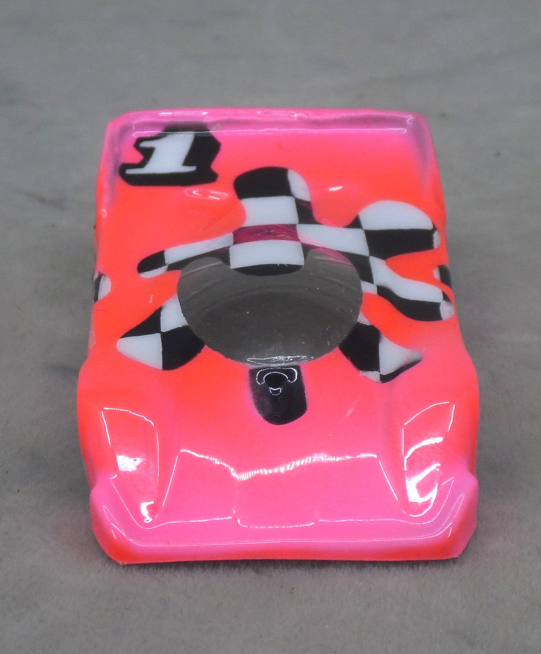 Checkerboard Blob (Hot Fushia) - Professionally Painted Lexan HO Slot Car Body