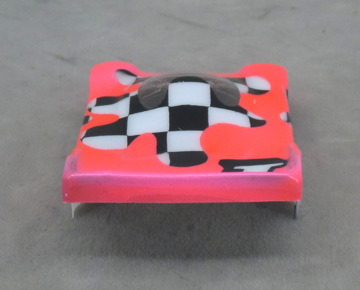 Checkerboard Blob (Hot Fushia) - Professionally Painted Lexan HO Slot Car Body