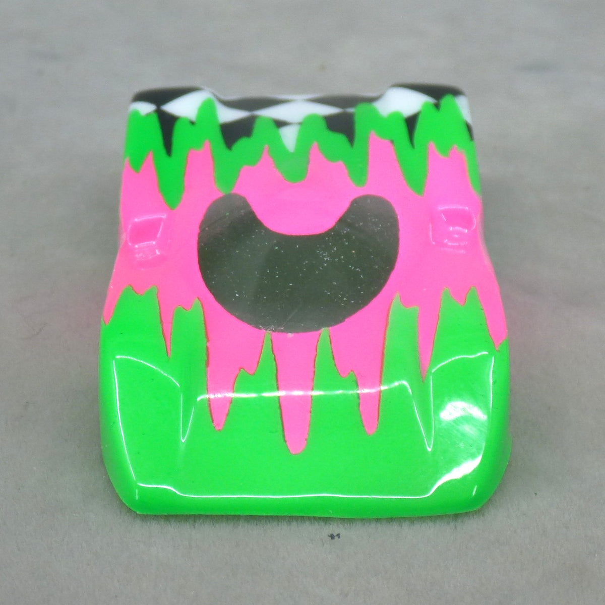Checkered Surge (Green/Fuchsia) - Professionally Painted Lexan HO Slot Car Body
