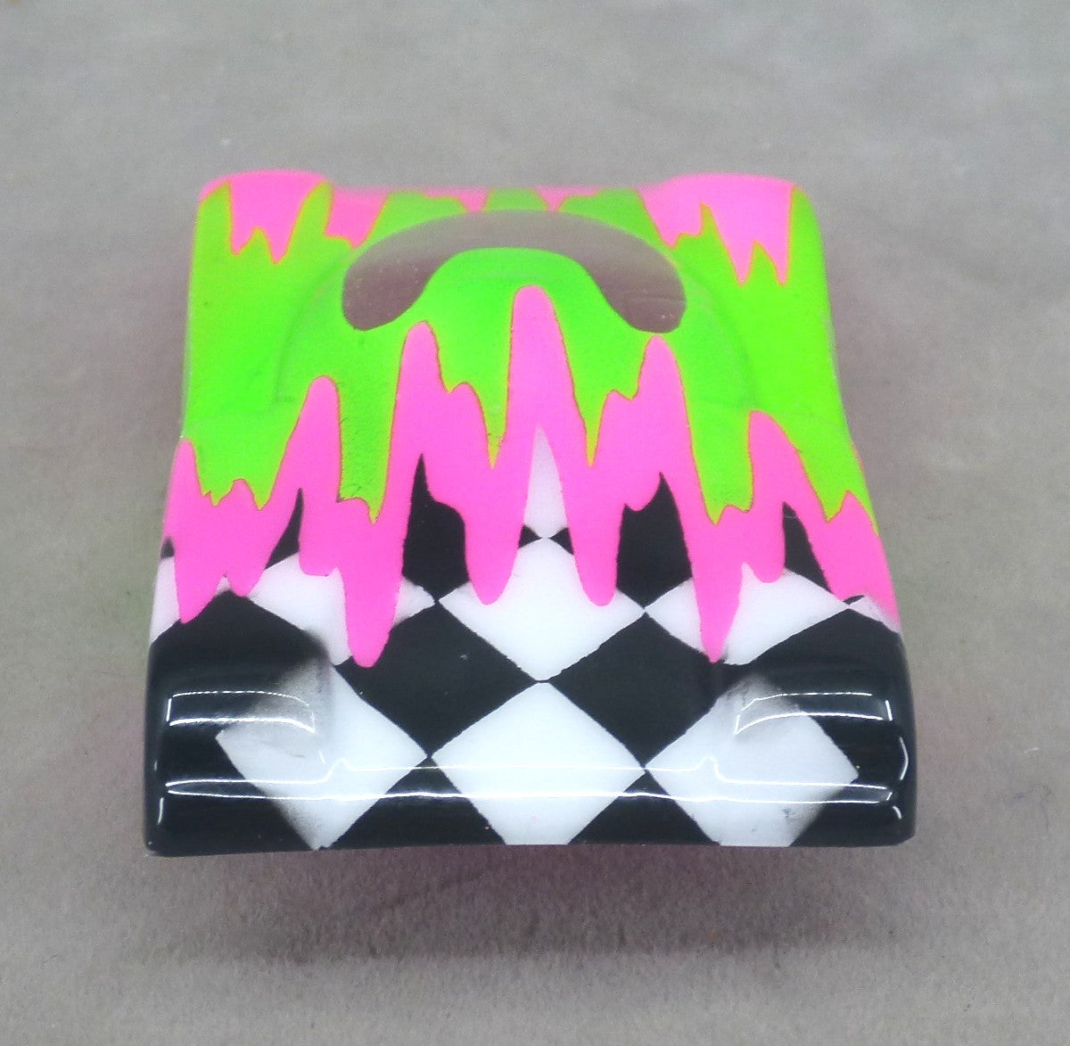 Checkered Surge (Fuchsia/Green) - Professionally Painted Lexan HO Slot Car Body