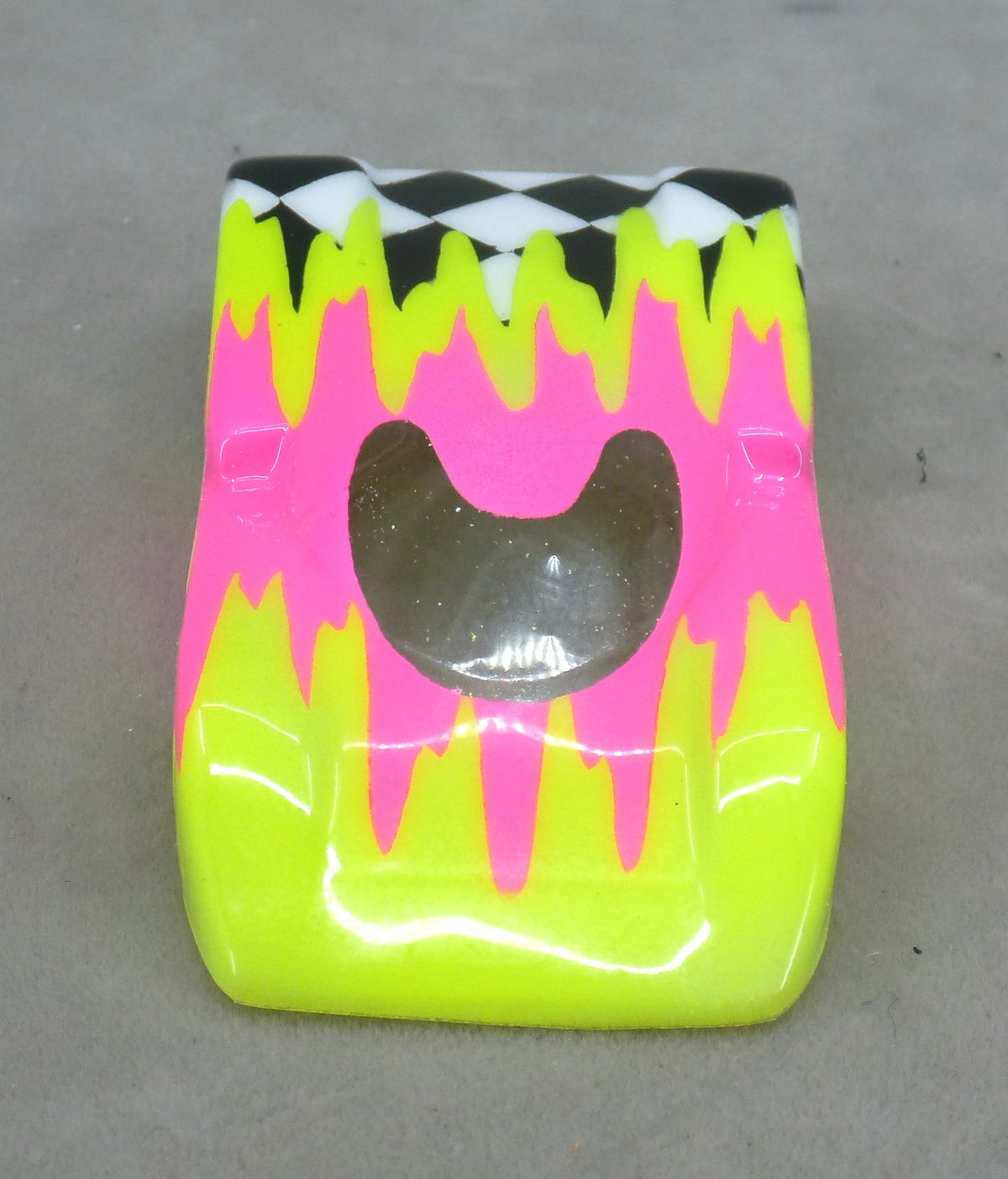 Checkered Surge (Yellow/Fuchsia) - Professionally Painted Lexan HO Slot Car Body
