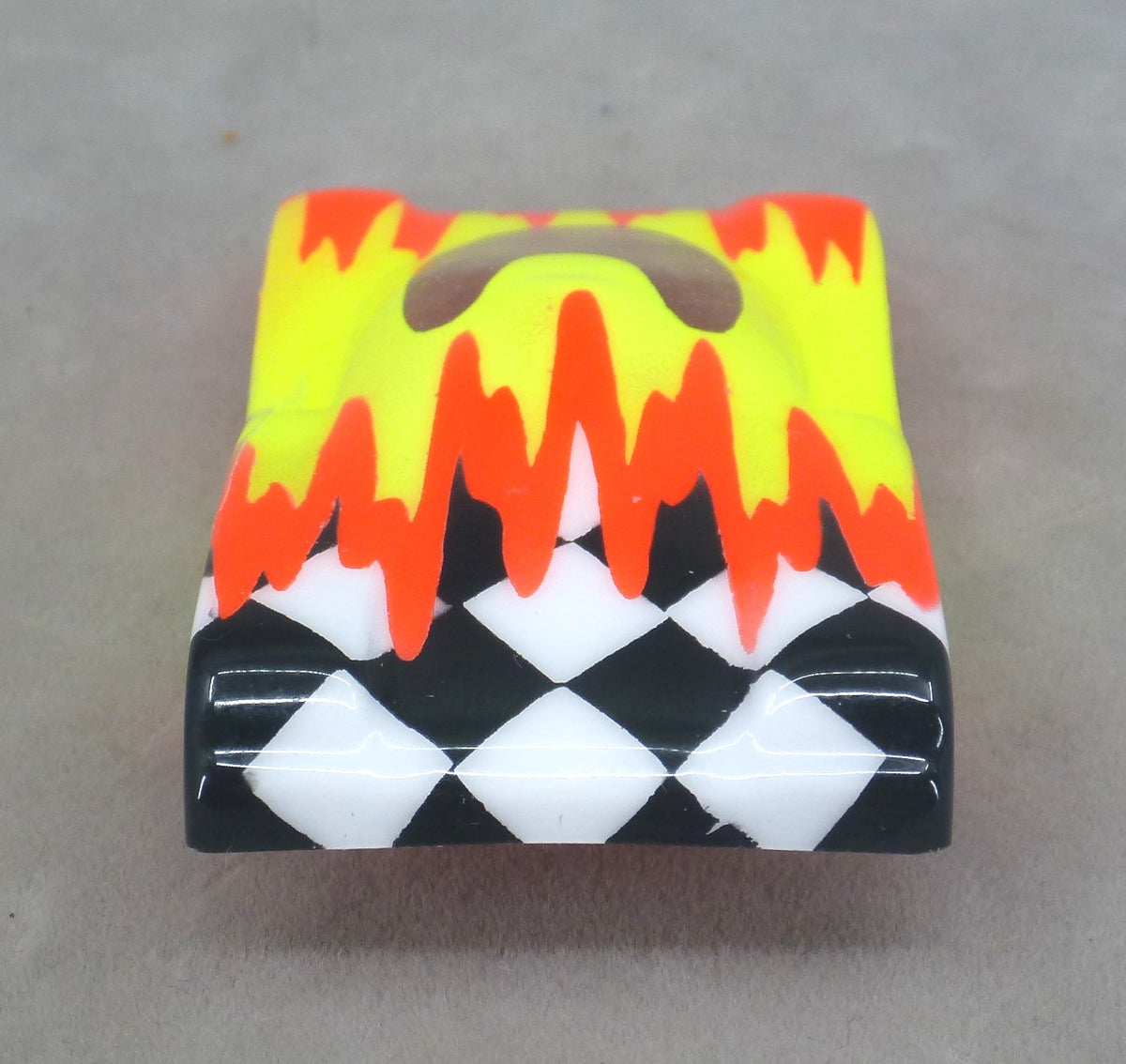 Checkered Surge (Orange/Yellow) - Professionally Painted Lexan HO Slot Car Body