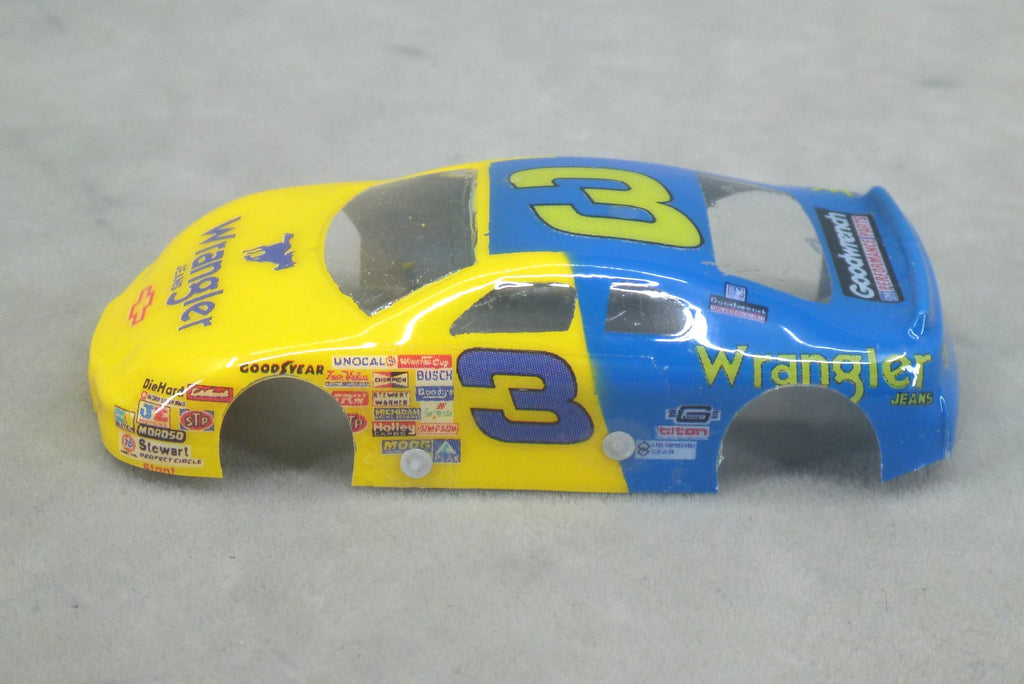 NASCAR (Wrangler #3) - Professionally Painted Lexan HO Slot Car Body