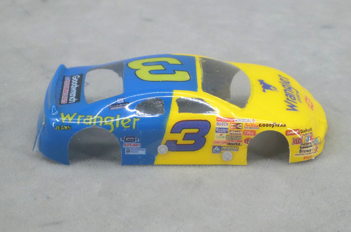 NASCAR (Wrangler #3) - Professionally Painted Lexan HO Slot Car Body