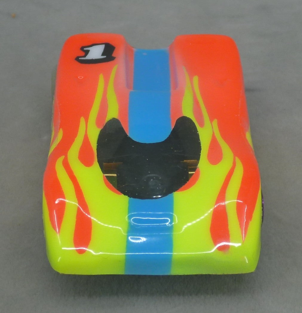 Shadow Flame (Yellow/Orange/Blue) - Professionally Painted Lexan HO Slot Car Body